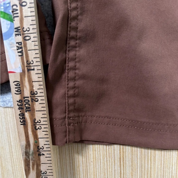 PrAna Womens 12 TALL Outdoor Pants Burnt Orange Stretch Tab Hems Drawstring - Picture 14 of 16